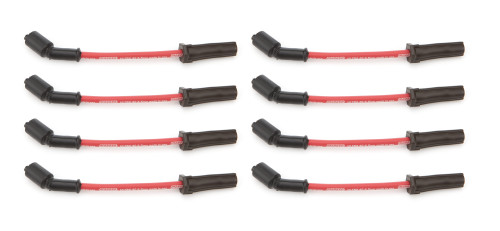 Moroso 73741 Spark Plug Wire Set, Ultra 40, Spiral Core, 8.5 mm, Red, Straight Plug Boots, Coil Style Terminal, GM LS / LT-Series, Kit