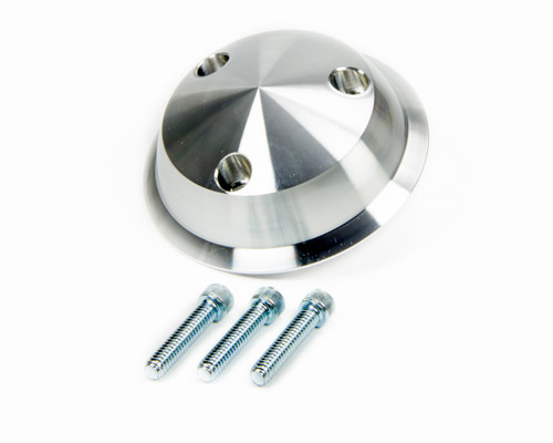 March Performance 360 Power Steering Pulley Cover, Aluminum, Clear Powder Coat, March Power Steering Pulleys, Each