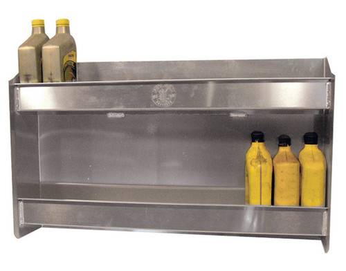 Pit-Pal Products 329 Trailer Cabinet, 31 x 18 x 6 in, Aluminum, Natural, Holds 24 Quarts of Oil, Each