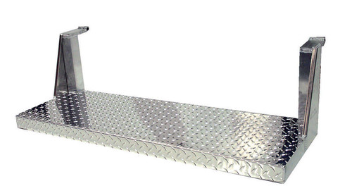 Pit-Pal Products 492 Trailer Step, 31 x 16-1/2 x 12-1/4 in, Removable, Diamond Plate, Aluminum, Polished, Each