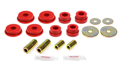 Prothane 13-1610 Differential Housing Mount Bushing, Polyurethane / Steel, Red / Cadmium, Mitsubishi EVO 1995-2006, Kit