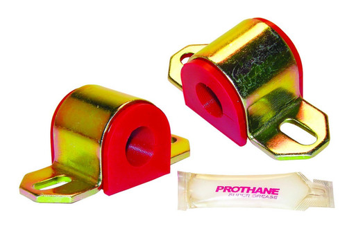 Prothane 19-1142 Sway Bar Bushing, Front / Rear, 26 mm Bar, Polyurethane / Steel, Red / Cadmium, Universal, Pair