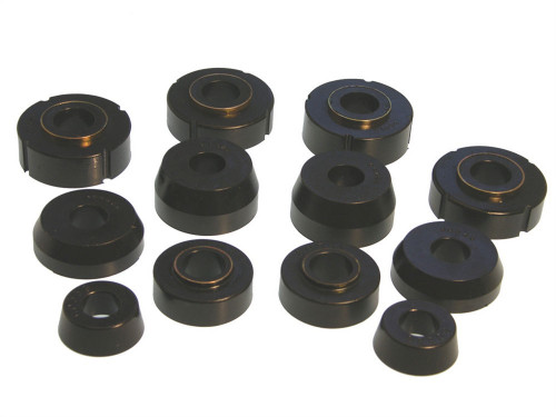 Prothane 6-110BL Body Mount Bushing, Polyurethane, Black, Ford Fullsize Truck 1966-79, Kit