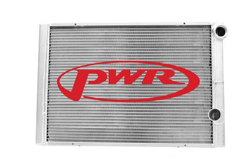 PWR North America 904-31191 Radiator, 31 in W x 19 in H x 1-3/4 in D, Dual Pass, Closed, Passenger Side Inlet, Passenger Side Outlet, Aluminum, Natural, Each