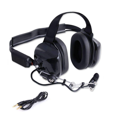 Rugged Radios H80-BLK Headset, H80 Double Talk, 2-Way, 3.5 mm Input Jack, Linkable, Behind the Head, Plastic, Black, Each