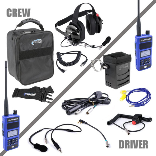 Rugged Radios IMSA-R1 Radio System, Cables / Case / Handheld Radios / Headset / Radio-to-Headset Cord, Plastic, Blue, Kit