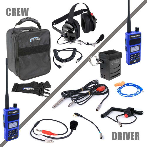 Rugged Radios NASCAR-R1 Radio System, Cables / Case / Handheld Radios / Headset / NASCAR 3-Conductor Harness / Radio-to-Headset Cord, Plastic, Blue, Kit