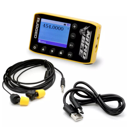 Rugged Radios NITRO-BEE-X Radio Receiver, Nitro Bee Xtreme, LCD Screen, Headphones / Charging Cord Included, Plastic, Yellow, Each