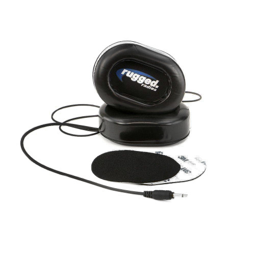 Rugged Radios PRO-POD Headphones, Helmet, Gel Ear Cups, 3.5 mm Cord, Pair