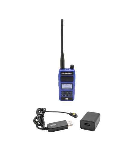 Rugged Radios R1 2-Way Radio, 1 Man, DMR / UHF / VHF Signal, Plastic, Each