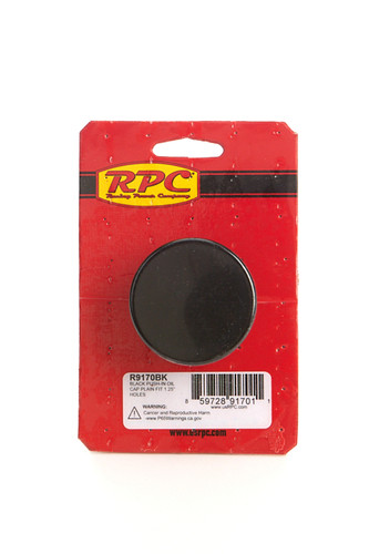Racing Power Co-Packaged R9170BK Oil Fill Cap, Push-In, Round, 1-1/4 in Valve Cover Hole, Steel, Black Paint, Each