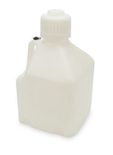 Scribner 2020W Utility Jug, 3 gal, 9-1/2 x 9-1/2 x 16 in Tall, Gasket Seal Cap, Flip-Up Vent, Square, Plastic, White, Each