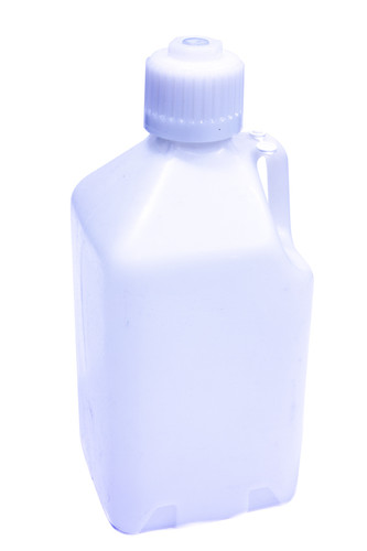 Scribner 2310 Utility Jug, 5 gal, 9-1/2 x 9-1/2 x 21-3/4 in Tall, Gasket Seal Cap, Flip-Up Vent, Square, Plastic, White, Potable Water, Each