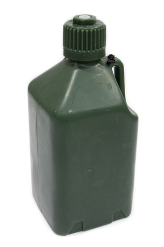 Scribner 2315 Utility Jug, 5 gal, 9-1/2 x 9-1/2 x 21-3/4 in Tall, Gasket Seal Cap, Flip-Up Vent, Square, Plastic, Green, Potable Water, Each