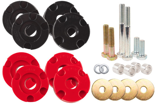 Steeda Autosports 555-4443 Differential Housing Mount Bushing Insert, S550, Polyurethane, Black / Red, Ford Mustang 2005-06, Kit