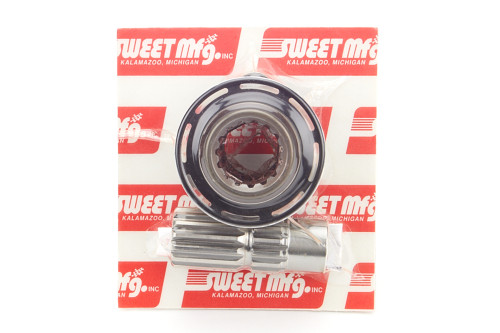 Sweet 801-80300 Steering Wheel Quick Release, Mini Ultralite, 3 Bolt Flange, Spline, Steel, Black Powder Coat, 5/8 in Shaft, Kit