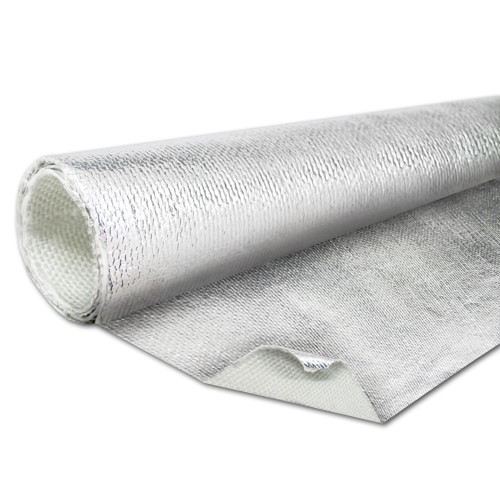 Thermo-Tec 14001 Heat Barrier, 36 x 40 in, Aluminized Fiberglass Cloth, Silver, Each