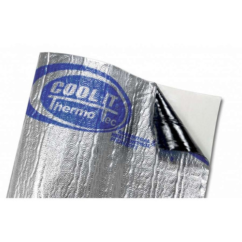 Thermo-Tec 14610 Heat and Sound Barrier, The Suppressor, 36 x 24 in Sheet, 1/16 in Thick, Self Adhesive Backing, Aluminized Plastic, Silver, Each