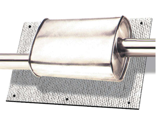 Thermo-Tec 16500 Muffler Heat Shield, 24 x 40 in, Mylar Backed Synthetic Fiber, Silver, Universal, Each