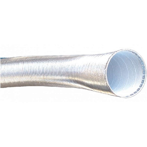 Thermo-Tec 17062 Hose and Wire Sleeve, Thermo-Flex, 5/8 in ID, 3 ft, Aluminized Fiberglass, Silver, Each