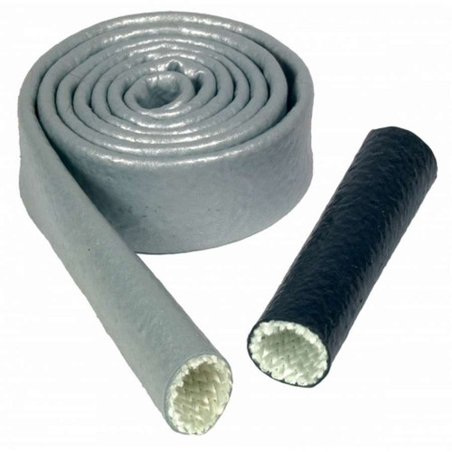 Thermo-Tec 18050 Hose and Wire Sleeve, Heat Sleeve, 1/2 in ID, 3 ft, Silicone / Fiberglass, Black, Each