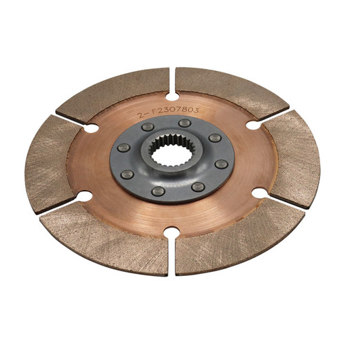 Tilton 64185-2-ACCC-36 Clutch Disc, Full Circle 6-Rivet, 7-1/4 in Diameter, 1-5/32 in x 26 Spline, Rigid Hub, Metallic, Tilton Clutches, Set of 4