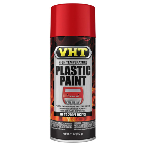 VHT SP821 Paint, Engine, High Temperature Plastic, Enamel, Gloss Red, 11.00 oz Aerosol, Each