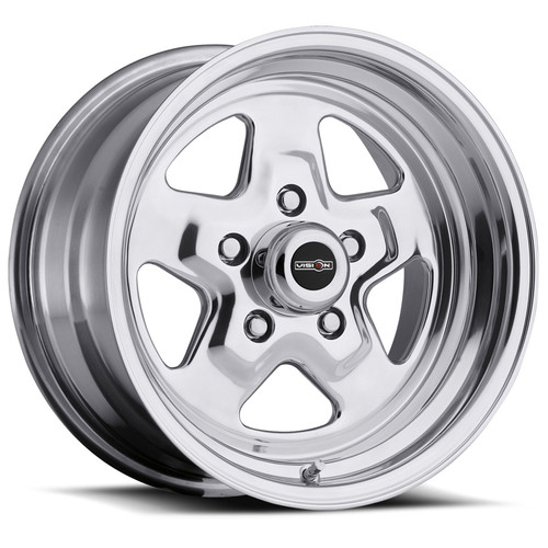 Vision Wheel 521H5761P0 Wheel, Nitro, 15 x 7 in, 4.000 in Backspace, 5 x 4.75 in Bolt Pattern, Aluminum, Polished, Each