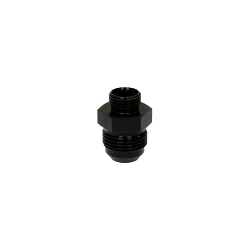 Waterman Racing Comp. WRC-45308 Fitting, Adapter, Straight, 8 AN Male O-Ring to 12 AN Male, Aluminum, Black Anodized, Each