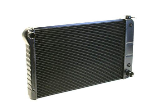 Dewitts Radiator 32-1249003A Radiator, Direct Fit, 33 in W x 18.5 in H x 3.25 in D, Single Pass, Driver Side Inlet, Passenger Side Outlet, Automatic Transmission, Aluminum, Black Paint, GM A-Body 1968-72, Each