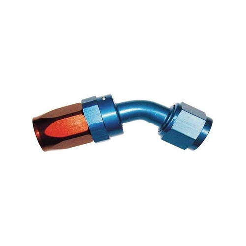 Big End Performance 12045 -10 AN 45 Degree Hose End, Aluminum, Red/Blue