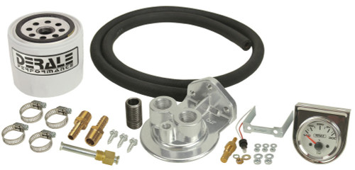 Derale 13091 Remote Transmission Filter Kit, Fittings / Filter / Filter Mount / Gauge / Hardware / Hose, Universal, Kit