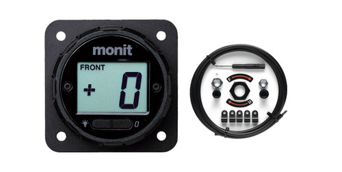 Monit BD01-2-BK Brake Bias Adjuster, Digital, Panel Mount, 3/8-24 in / 7/16-20 in Thread, 59 in Cable, Knob Adjuster, Plastic, Black, Kit