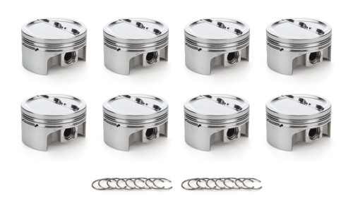 Race Tec Pistons 1000145 Piston, AutoTec, Forged, Dished, 4.030 in Bore, 1.5 x 1.5 x 3.0 mm Ring Grooves, Minus 18.90 cc, Coated Skirt, Small Block Chevy, Set of 8