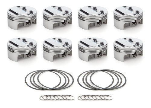 Race Tec Pistons 1000176 Piston, AutoTec, Forged, Dome, 4.040 in Bore, 1.5 x 1.5 x 3.0 mm Ring Grooves, Plus 7.60 cc, Coated Skirt, Small Block Chevy, Set of 8