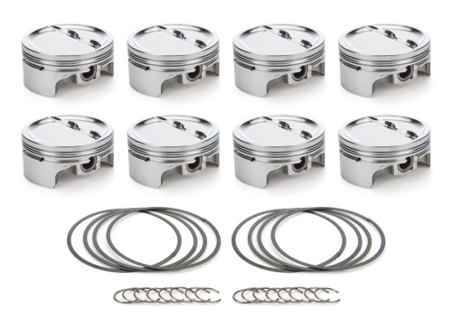 Race Tec Pistons 1000209 Piston, AutoTec, Forged, Dished, 4.155 in Bore, 1.5 x 1.5 x 3.0 mm Ring Grooves, Minus 24.80 cc, Small Block Chevy, Set of 8