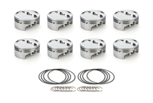 Race Tec Pistons 1000216 Piston, AutoTec, Forged, Dished, 4.155 in Bore, 1.5 x 1.5 x 3.0 mm Ring Grooves, Minus 25.50 cc, Small Block Chevy, Set of 8