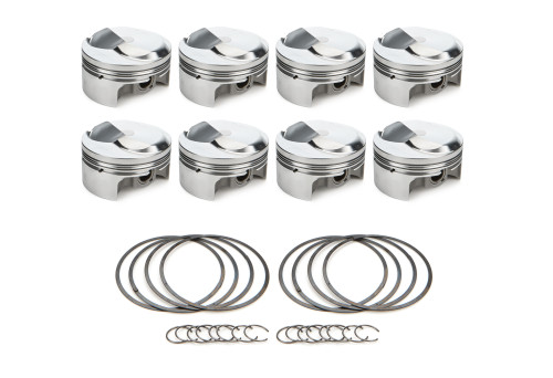 Race Tec Pistons 1000307 Piston, AutoTec, Forged, Dome, 4.280 in Bore, 1.5 x 1.5 x 3.0 mm Ring Grooves, Plus 22.70 cc, Big Block Chevy, Set of 8