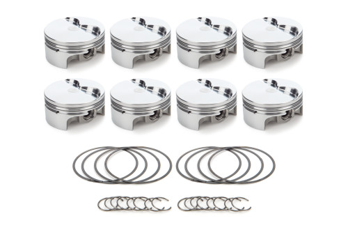 Race Tec Pistons 1000350 Piston, AutoTec, Forged, Flat Top, 4.040 in Bore, 1.5 x 1.5 x 3.0 mm Ring Grooves, Minus 5.00 cc, Small Block Ford, Set of 8
