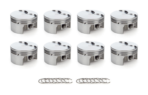 Race Tec Pistons 1000588 Piston, AutoTec, Forged, Flat Top, 3.908 in Bore, 1.5 x 1.5 x 3.0 mm Ring Grooves, Minus 3.30 cc, GM LS-Series, Set of 8