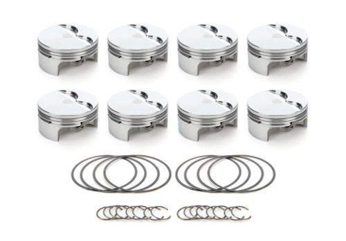 Race Tec Pistons 1000605 Piston, AutoTec, Forged, Flat Top, 4.125 in Bore, 1.5 x 1.5 x 3.0 mm Ring Grooves, Minus 3.30 cc, GM LS-Series, Set of 8