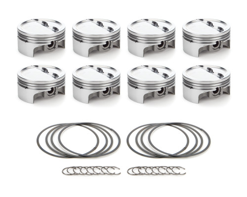 Race Tec Pistons 1000652 Piston, AutoTec, Forged, Dished, 4.040 in Bore, 1.5 x 1.5 x 3.0 mm Ring Grooves, Minus 19.40 cc, Small Block Chevy, Set of 8