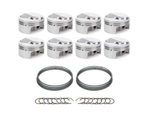 Race Tec Pistons 1000680 Piston, AutoTec, Forged, Dome, 4.500 in Bore, 1.5 x 1.5 x 3.0 mm Ring Grooves, Plus 32.70 cc, Big Block Chevy, Set of 8