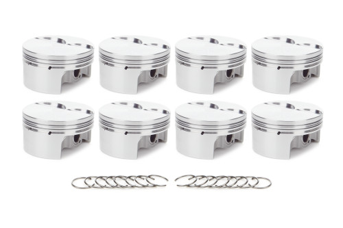 Race Tec Pistons 1000716 Piston, AutoTec, Forged, Flat Top, 4.070 in Bore, 1.5 x 1.5 x 3.0 mm Ring Grooves, Minus 3.30 cc, GM LS-Series, Set of 8