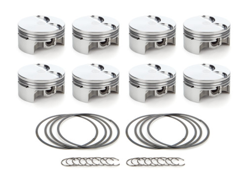 Race Tec Pistons 1000727 Piston, AutoTec, Forged, Flat Top, 3.905 in Bore, 1.5 x 1.5 x 3.0 mm Ring Grooves, Minus 3.30 cc, GM LS-Series, Set of 8