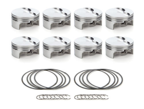 Race Tec Pistons 1000747 Piston, AutoTec, Forged, Flat Top, 4.130 in Bore, 1.5 x 1.5 x 3.0 mm Ring Grooves, Minus 4.10 cc, GM LS-Series, Set of 8