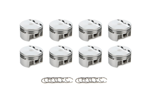Race Tec Pistons 1000786 Piston, AutoTec, Forged, Flat Top, 3.572 in Bore, 1.5 x 1.5 x 3.0 mm Ring Grooves, Minus 1.60 cc, Ford Modular, Set of 8