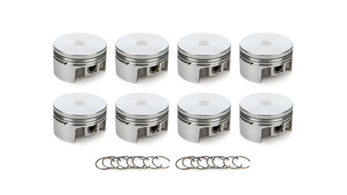 Race Tec Pistons 1000788 Piston, AutoTec, Forged, Flat Top, 3.572 in Bore, 1.5 x 1.5 x 3.0 mm Ring Grooves, 0.00 cc, Ford Modular, Set of 8