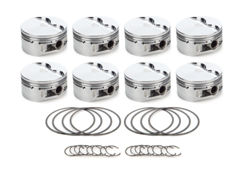 Race Tec Pistons 1001164 Piston, AutoTec, Flat Top, Forged, 4.070 in Bore, 1.5 x 1.5 x 3.0 mm Ring Grooves, Minus 4.10 cc, GM LS-Series, Set of 8