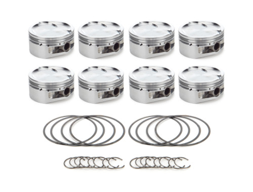 Race Tec Pistons 1001171 Piston, AutoTec, Dished, Forged, 4.125 in Bore, 1.5 x 1.5 x 3.0 mm Ring Grooves, Minus 23.50 cc, GM LS-Series, Set of 8